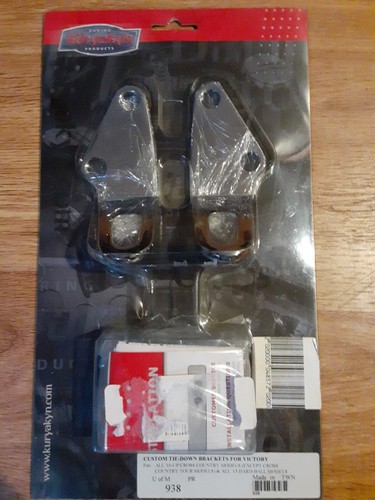 Kuryakyn 938 Custom Tie-Down Brackets, Chrome, Victory Cross