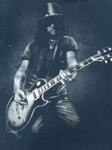 GUNS N ROSES SLASH Hanes Tシャツ ブラック スケルトン Slash Guns N Roses Slash Black Adult T-Shirt