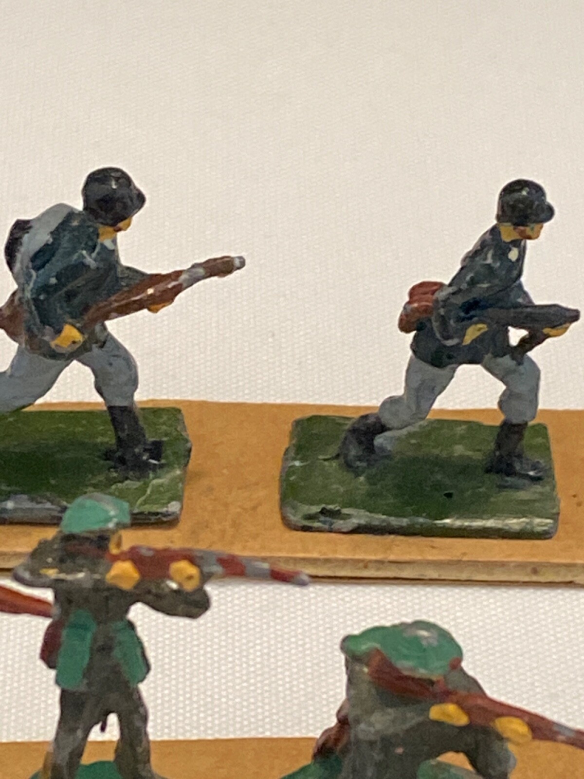 Vintage World War 2 Metal US GIs British and German Toy Soldiers Lot of 50
