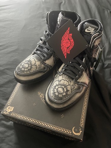 Size 11 - Air Jordan 1 Zoom Comfort 2 High Día De Muertos | eBay