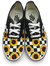 sunflower checkered slip on vans