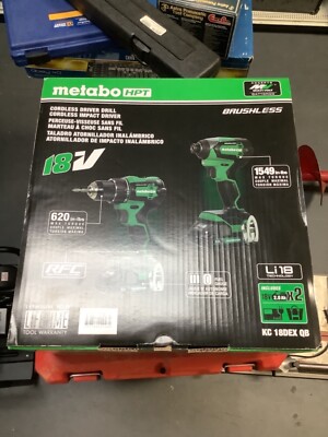 NEW Metabo HPT 18V MultiVolt Hammer Drill and Impact Driver Combo Kit KC18DEXQB