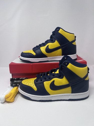 Nike Dunk High Michigan 2020 Varsity Maize Midnight Navy