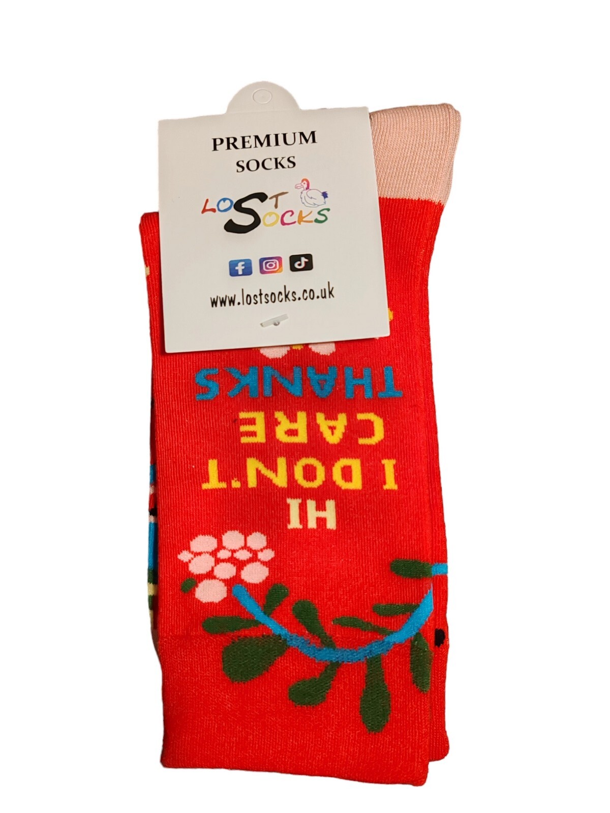 Don't Care - Cotton Fashion  Colorful Socks UK 5-10