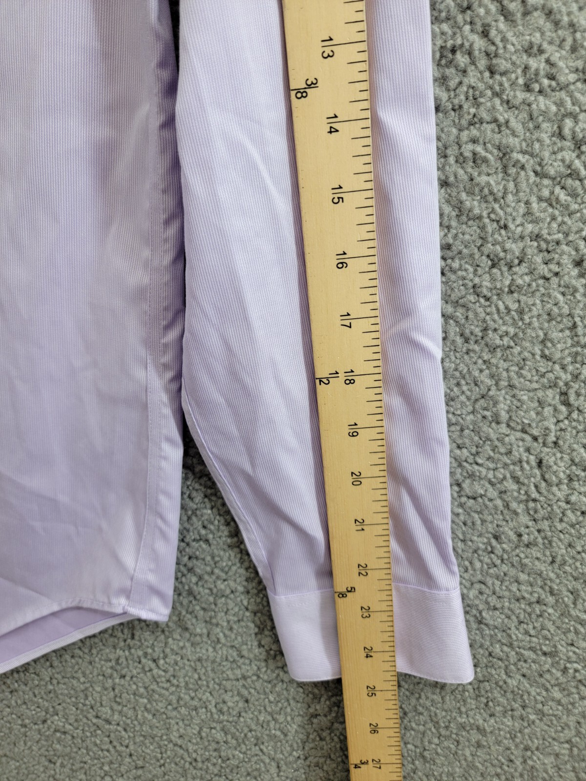 Calvin Klein Steel + Slim Fit Modern Pin Cord Dress Shirt Men's 14.5 32/33 Lilac - Picture 5 of 18