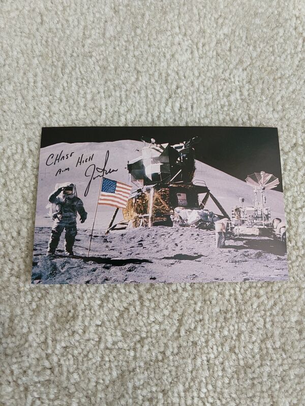 Jim Irwin Signed Photograph Astronaut Autograph Postcard