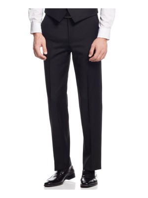 

RALPH LAUREN Мужские черные брюки классического кроя без защипов 36W\32L, Черный, EDDWPMMX0076