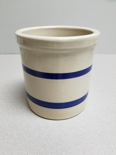 2 Qt Roseville Robinson Ransbottom Stoneware Pottery Crock+