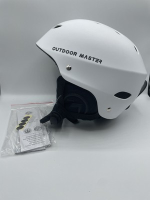 Outdoor Master Kelvin White Ski Snowboard Helmet for Men Women Snow Helmet Large