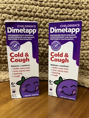 DIMETAPP CHILDRENS COLD & COUGH GRAPE 8oz FL EXP. 10/2025 Allergy Support Lot 2