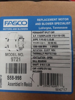 Motors Fasco 1