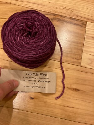 Cozy Color Works Fingering Weight SW Merino yarn, burgundy / ruby