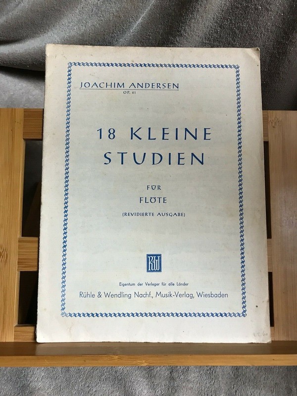 Joachim Andersen 18 Petites Ã©Tudes FlÃ»Te Op 41 Partition Ã©Ditions RÃ¼Hle Wendling