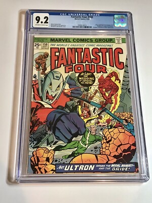 1974 FANTASTIC FOUR #150 CRYSTAL QUICKSILVER WEDDING ULTRON APP GRADED CGC 9.2