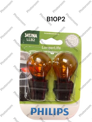 Philips Lighting Pack of 2 LongerLife Miniature Bulbs 3457NALLB2 12.8/14V