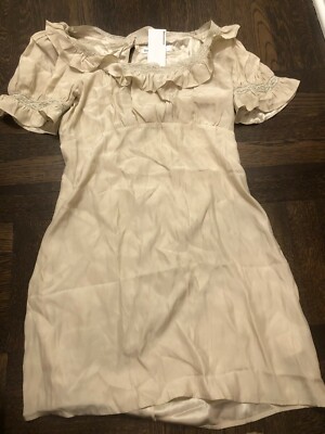 Pre-owned Reformation Frappe Dress Size 6 Orig. $248 In Beige