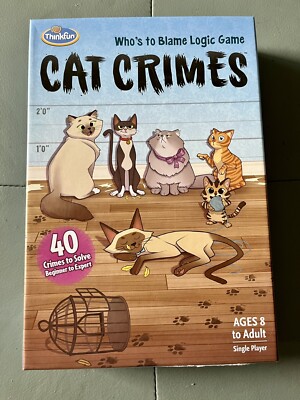 CAT CRIMES Who's to Blame LOGIC GAME Thinkfun Problem Solving Challenges