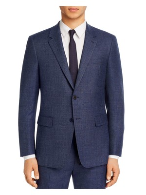 

THEORY Мужской синий однобортный блейзер Slim Fit