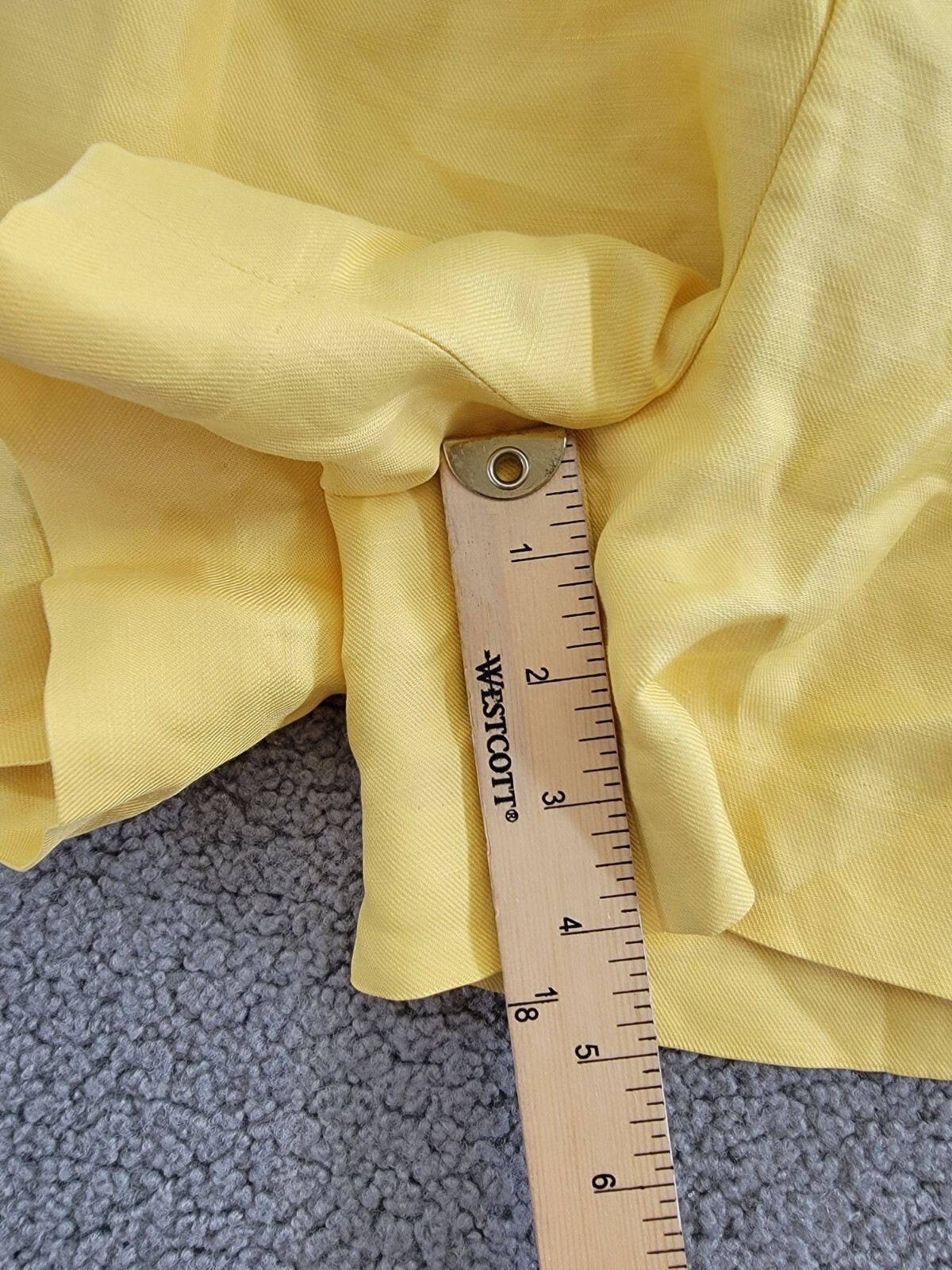 Lauren Ralph Lauren Pleated Linen Blend Shorts Women's 10 Primrose Yellow Solid - Picture 7 of 19