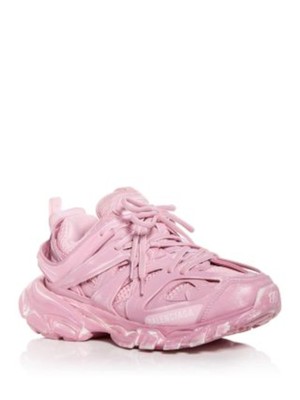 

BALENCIAGA Женские розовые рваные спортивные кроссовки с круглым носком и шнуровкой, Розовый, 542436W3CN2