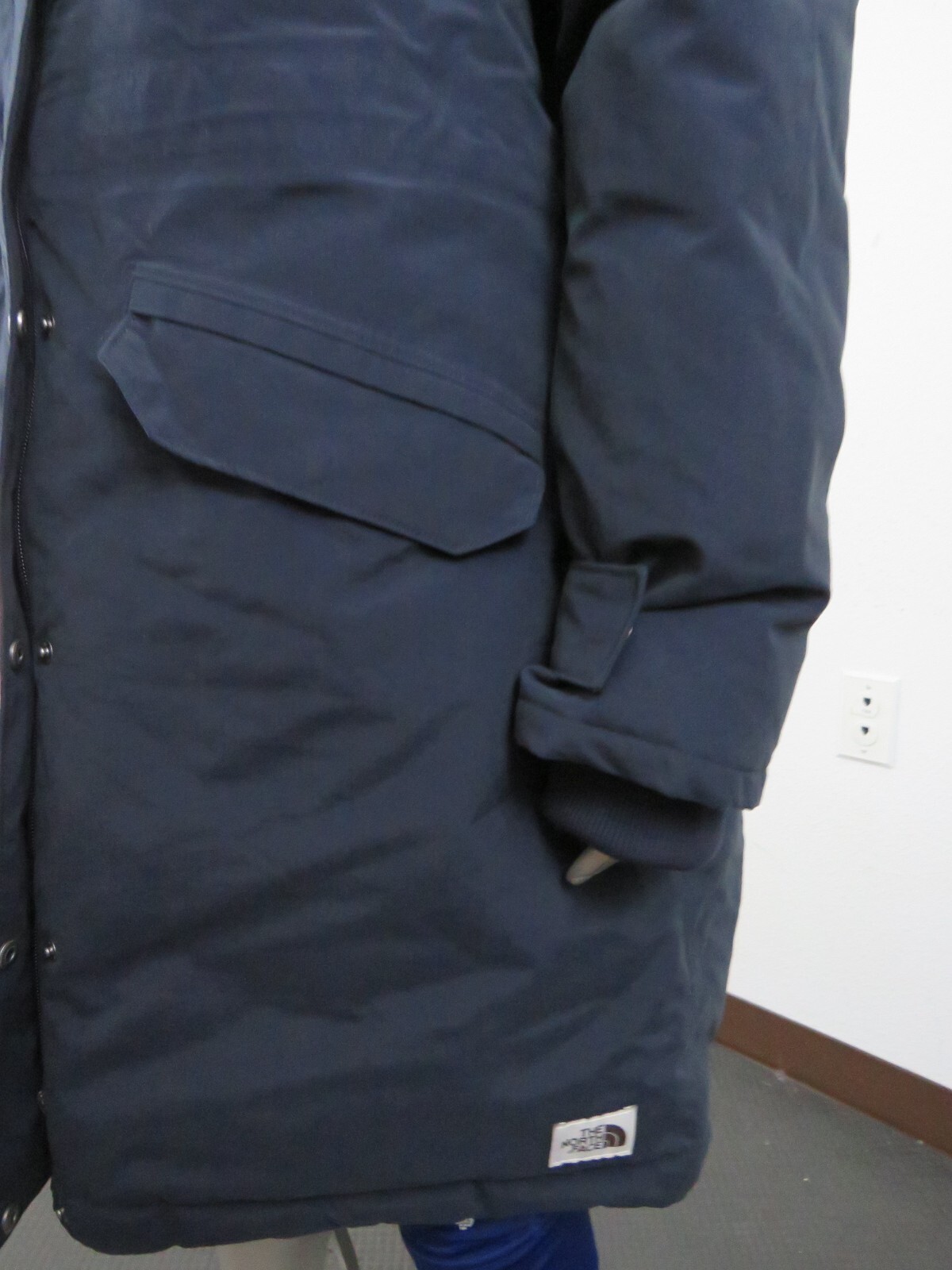 Pre-owned The North Face Womens  Tnf Snow Down Hooded Parka Warm Winter Jacket - Navy In Blue
