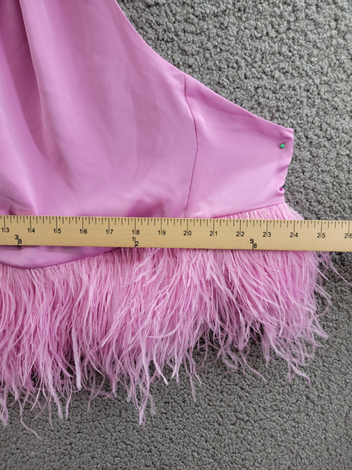 Ramy Brook Faux Feather Trim Halter Top Women's S Pink Rose Tie Hook & Eye Back - Picture 6 of 15