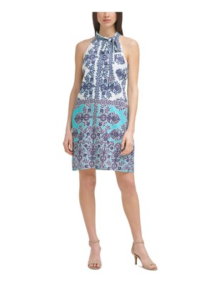 

VINCE CAMUTO Женское бирюзовое прямое платье без рукавов с завязками, Turquoise