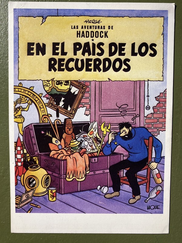 Carte Postale Ex Libris Hommage HergÃ© En El Pais De Los Recuerdos Mique