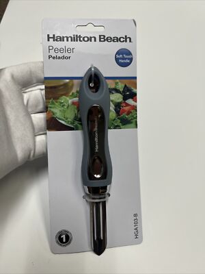 Hamilton Beach Peeler Stainless Steel 8in soft touch handle, Vegetable Peeler