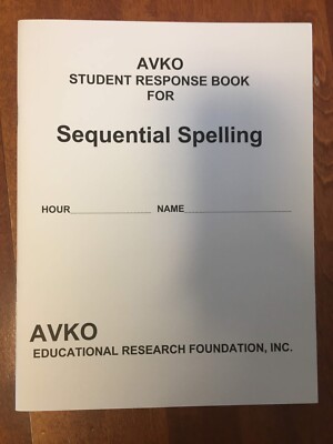 AVKO Student Response Book for Sequential Spelling NEW