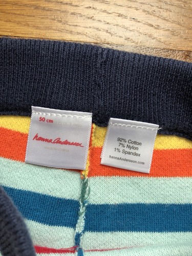 HANNA ANDERSSON 50 0-3 Months Unisex Rainbow Striped Sweater Knit Pants