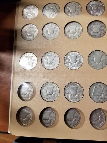 Completed Set of  Vintage 1948-1963 Franklin Half Dollars