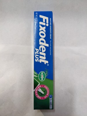 2 PACK Fixodent Control Denture Adhesive Cream Plus Scope Flavor - 2 oz