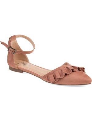 

JOURNEE COLLECTION Женские розовые туфли Lazae с пряжкой и ремешком на щиколотке, размер 5,5, средний размер, Розовый, LAZAE-FLAT