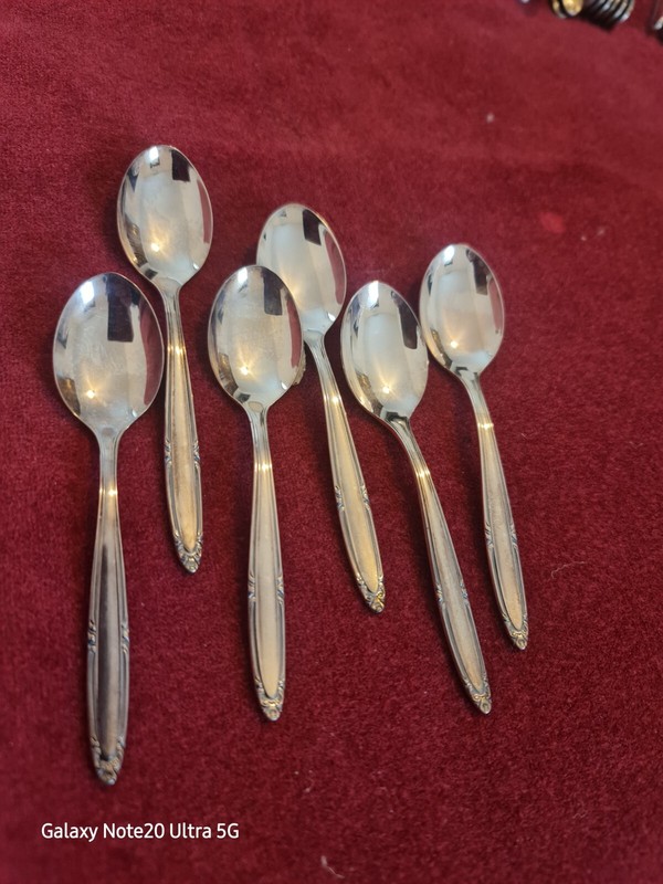 6 Petites CuillÃ¨Res Ã  Moka   Anciennes N6