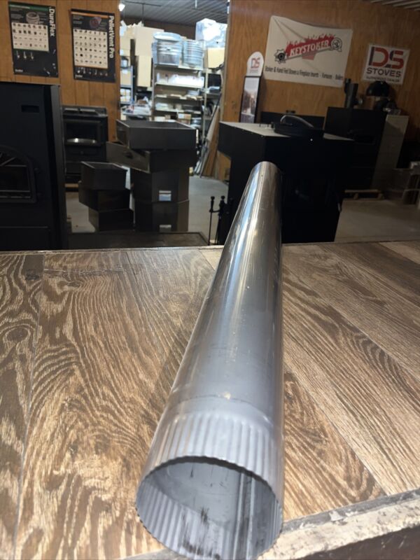 4”x48” stainless steel rigid stove pipe