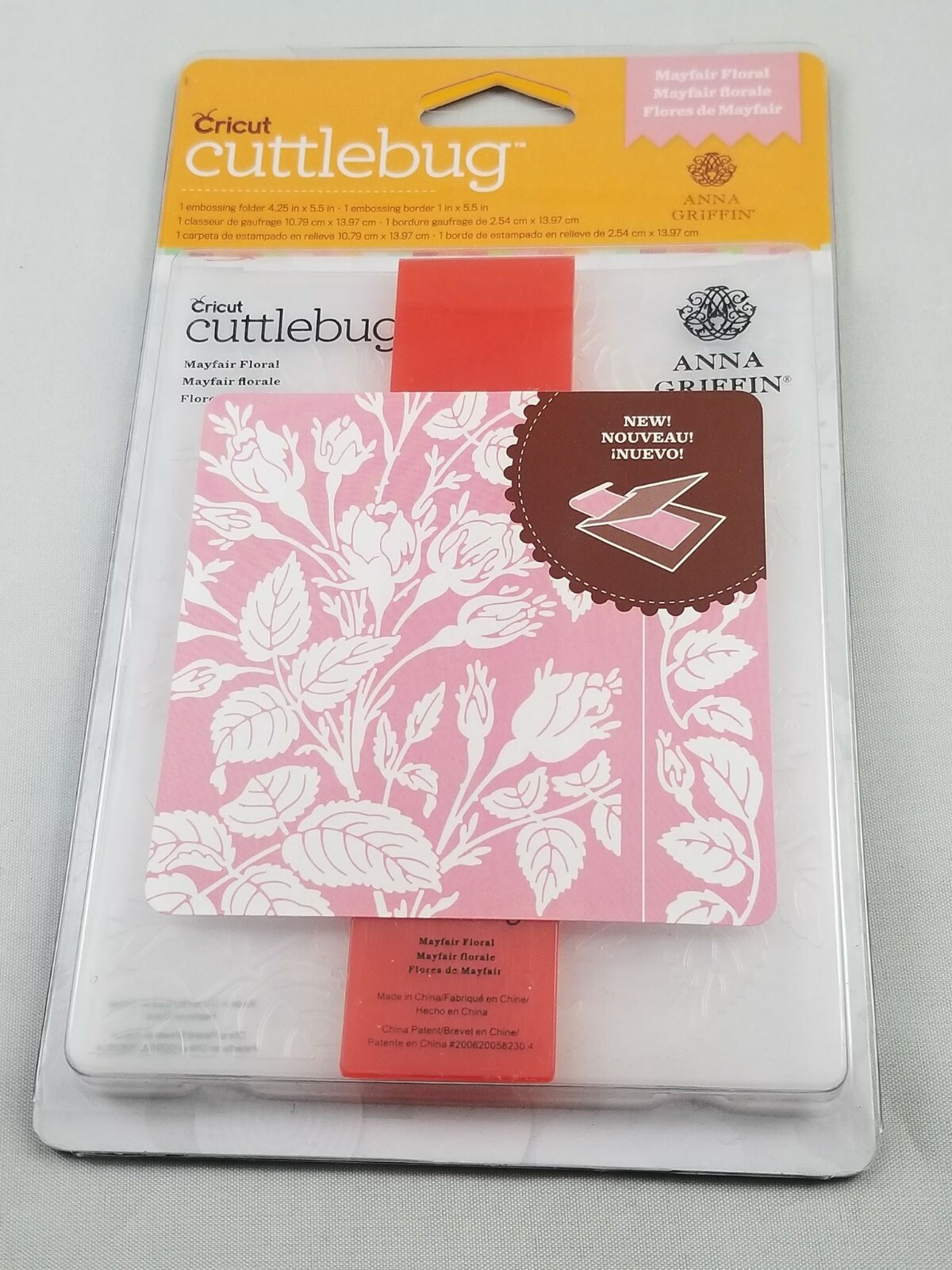 Anna Griffin Embossing Folder Card Making cherry and birds and swirls mayfair