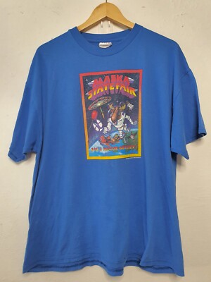 Vintage Alaska State Fair Shirt Adult Extra Large Blue 2001 A Moose Odyssey Y2K