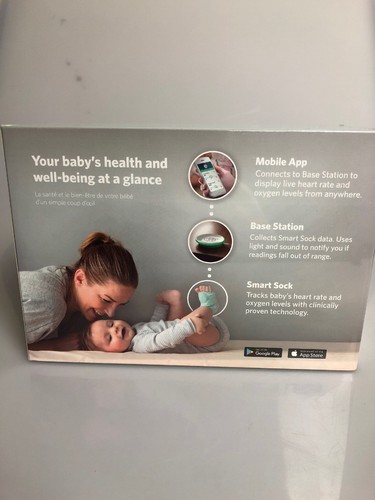 Owlet Smart Sock 2 Baby Heart Rate & Oxygen Level Health Monitor NEW in BOX