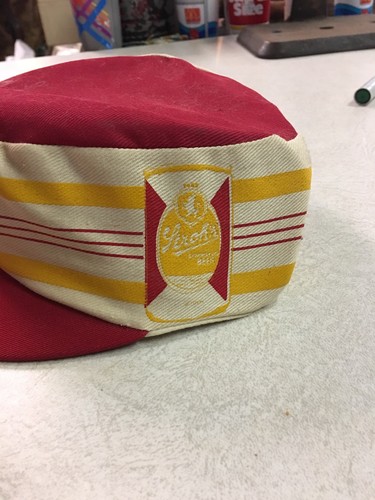 Vintage Stroh’s Beer Hat Retro Design Stripes Stroh’s Crest And Logo
