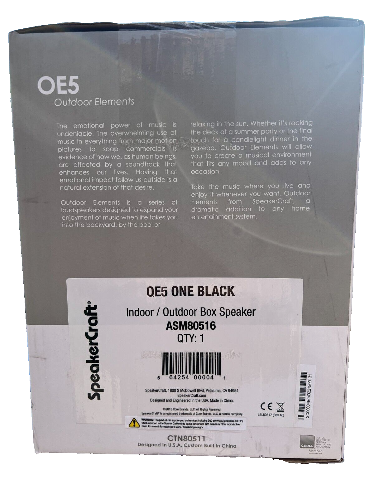 スピーカー・ウーファー Speakercraft OE5-One Outdoor Speaker SpeakerCraft OE5 ONE Outdoor Speaker ASM80516 - Black (Each