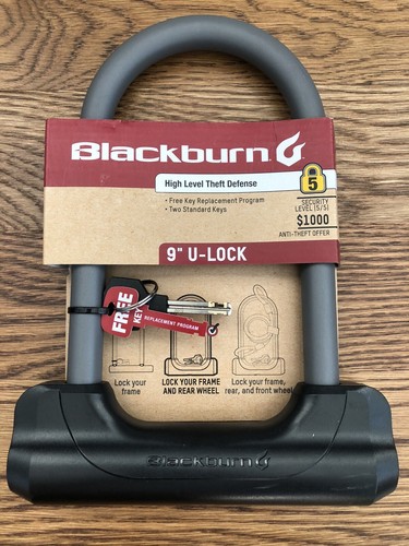New Blackburn 9&rdquo; Bicycle U-Lock  High Level Theft Defense 