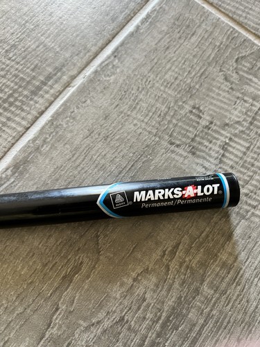Lot Of 6 Vintage Marks-A-Lot Black Permanent Markers Avery