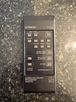 Original LUXMAN RF-114 SURROUND SOUND PROCESSOR REMOTE CONTROL