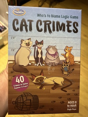 Cat Crimes Whos to Blame Logic Game Thinkfun Problem Solving Challenges 2017 NEW