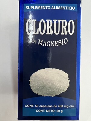 Cloruro De Magnesio 50 Capsulas Con Hierba Del Sapo Y Colageno