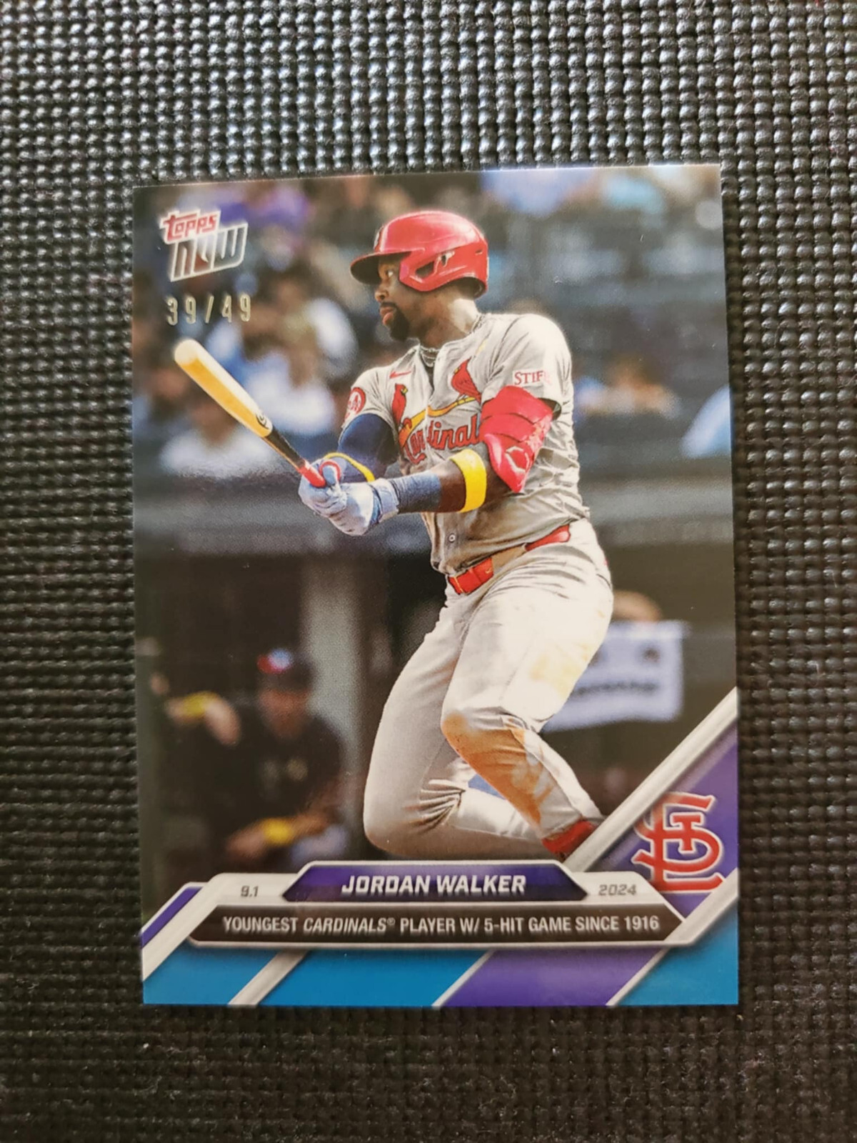 Jordan Walker 5 Hit Game 2024 MLB TOPPS NOW Card 627 Blue