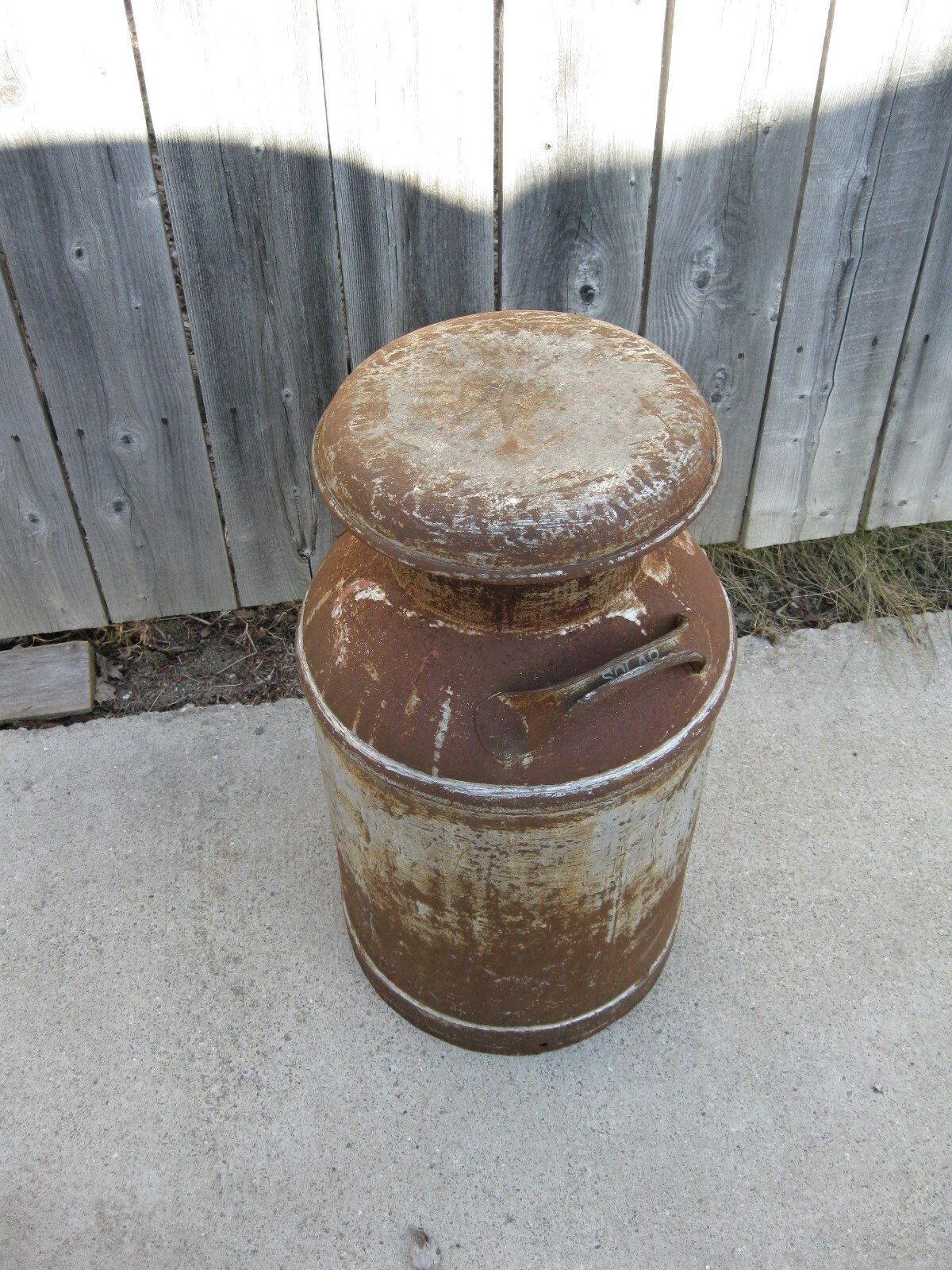 Antique Solar Milk/Cream Can with lid