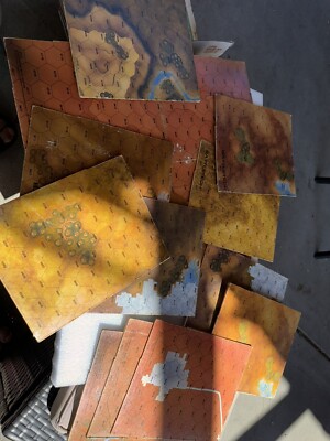Map Set 2 - Battletech 1985 City Ruins Mountain Lakes Scattered Woods 12 PCs