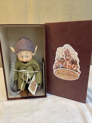Vintage R John Wright Felt Doll Frightened Dopey HTF Disney's Snow White RARE